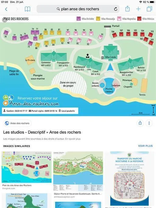Studio Vue Mer Anse Des Rochers Piscine Et Plage سانت فرانسوا شقة